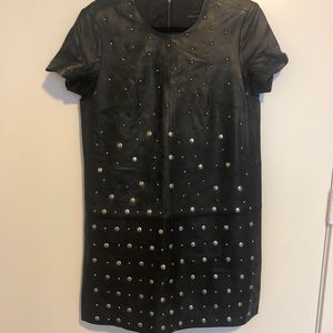 French Connection Genuine Leather mini dress